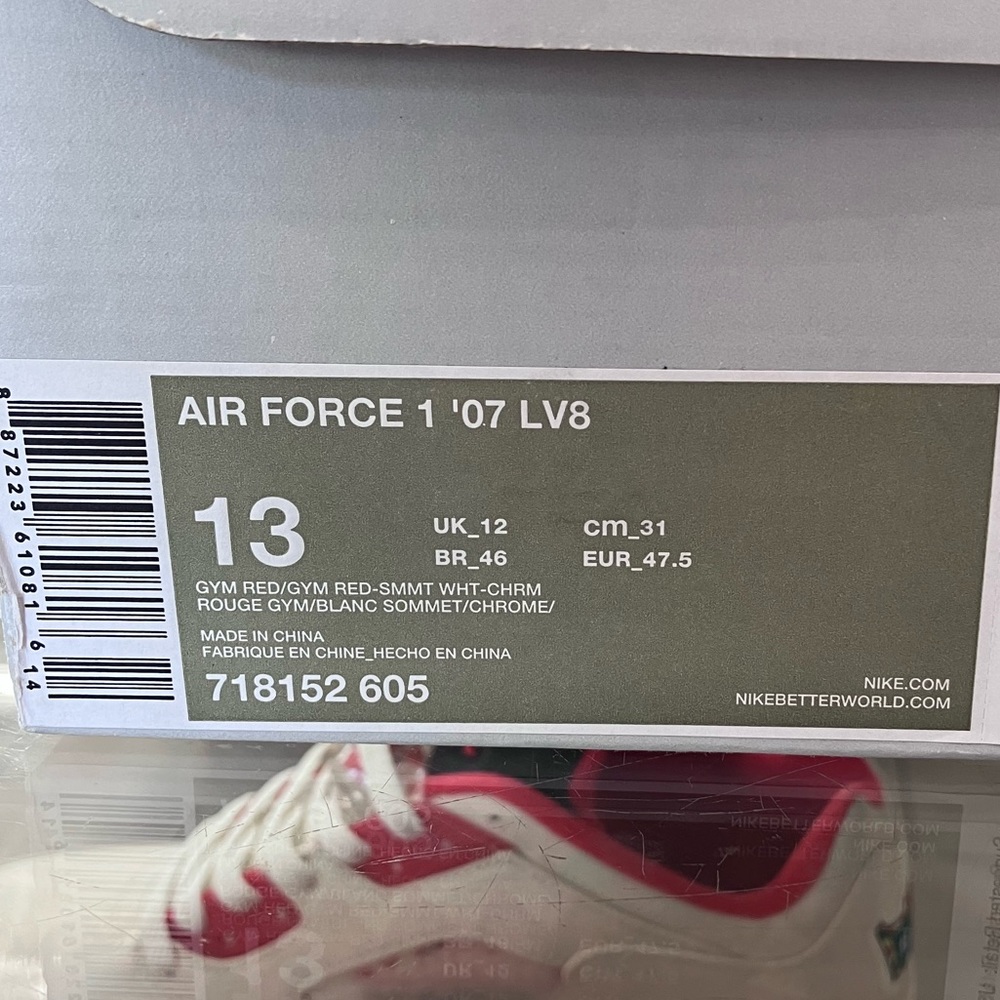 Air Force One 1️⃣ Rare Red Nike - Picture 8 of 11